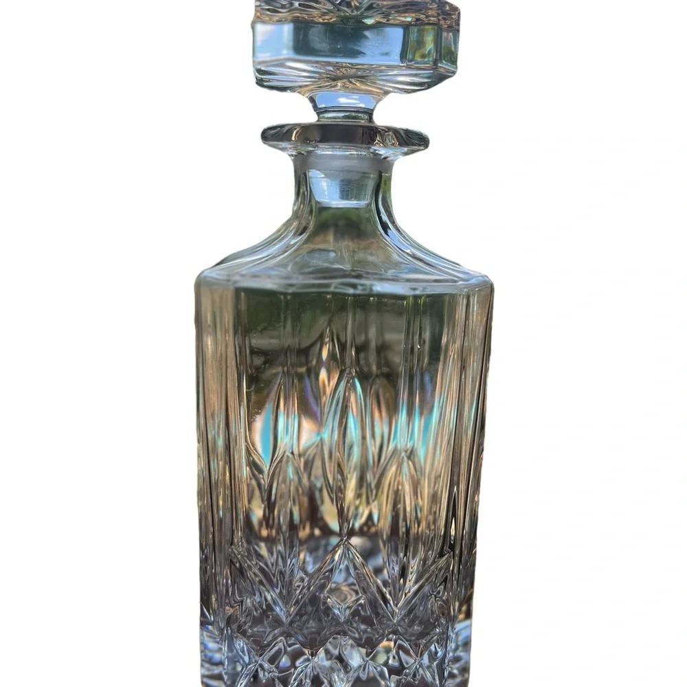 Vintage Cristal D'Arques-Durand Provence Square Crystal Decanter Discontinued